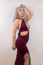 Load image into Gallery viewer, Plus Size Cabo Cut-out Midi Dress - Burgundy
