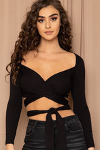 Load image into Gallery viewer, In The Wrap Crop Top - Black
